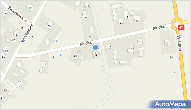 Szpetal Górny, Płocka, 14, mapa Szpetal Górny