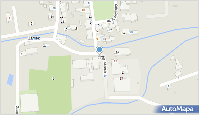 Szubin, Plac Kościelny, 11, mapa Szubin
