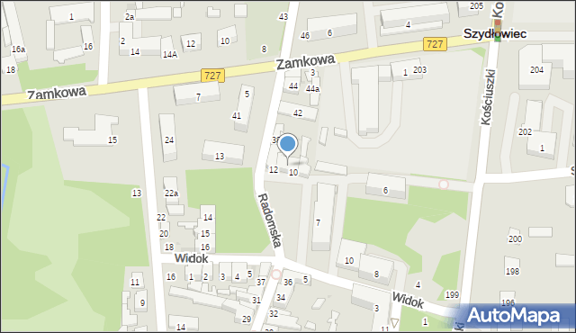 Szydłowiec, Plac Konopnickiej Marii, 10/11, mapa Szydłowiec