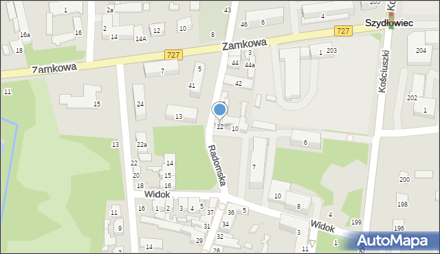 Szydłowiec, Plac Konopnickiej Marii, 12, mapa Szydłowiec