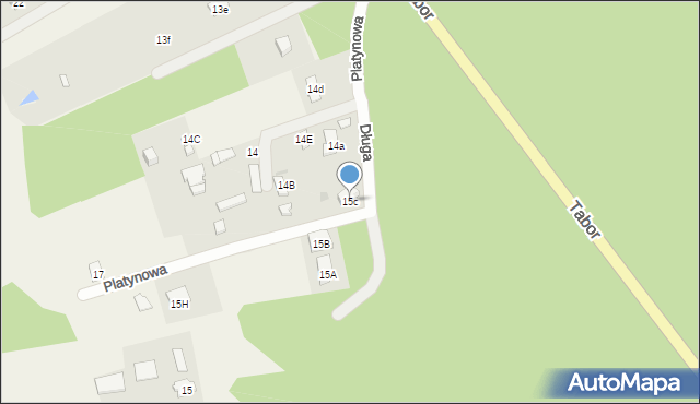 Tabor, Platynowa, 2, mapa Tabor