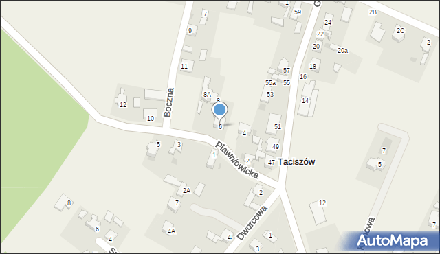 Taciszów, Pławniowicka, 6, mapa Taciszów