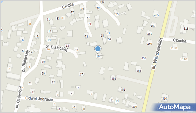 Tarnobrzeg, Plac Matki Białeckiej Kolumby, 16, mapa Tarnobrzegu