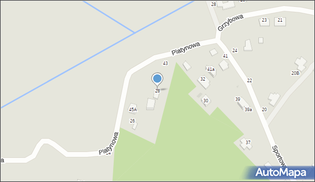Tarnobrzeg, Platynowa, 28, mapa Tarnobrzegu