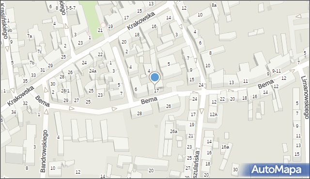 Tarnów, Plac Bema Józefa, gen., 17, mapa Tarnów