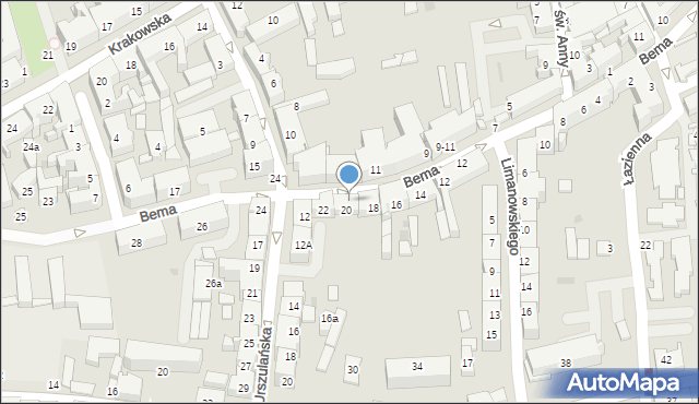 Tarnów, Plac Bema Józefa, gen., 20, mapa Tarnów