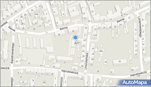Tarnów, Plac Bema Józefa, gen., 26a, mapa Tarnów