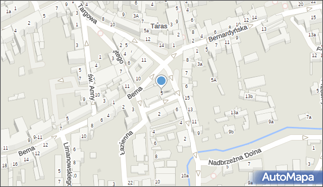 Tarnów, Plac Bema Józefa, gen., 5, mapa Tarnów