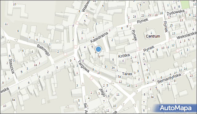 Tarnów, Plac Kazimierza Wielkiego, 3, mapa Tarnów