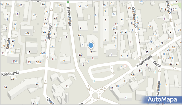 Tarnów, Plac Kościuszki Tadeusza, gen., 5, mapa Tarnów