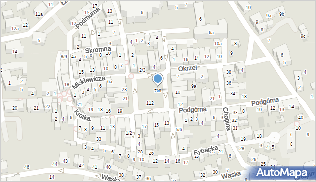 Tczew, Plac Hallera Józefa, gen., 708, mapa Tczew