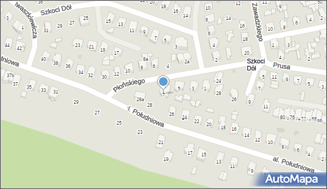 Tomaszów Lubelski, Płońskiego Henryka, 7, mapa Tomaszów Lubelski