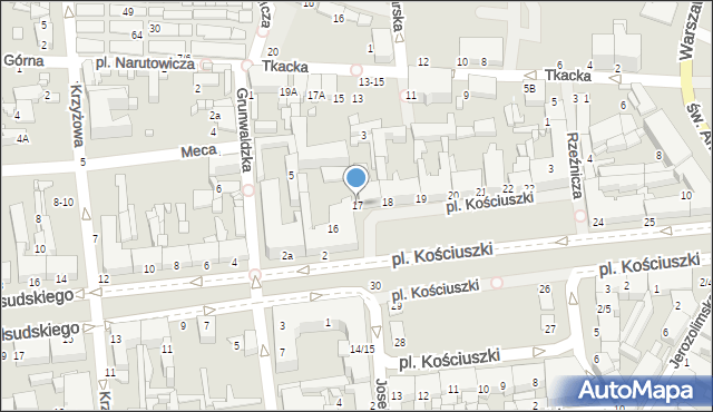 Tomaszów Mazowiecki, Plac Kościuszki Tadeusza, gen., 17, mapa Tomaszów Mazowiecki