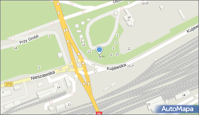 Toruń, Plac Armii Krajowej, 9, mapa Torunia