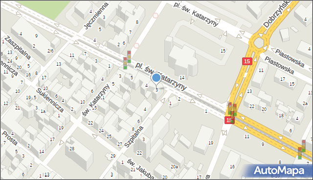 Toruń, Plac św. Katarzyny, 3, mapa Torunia