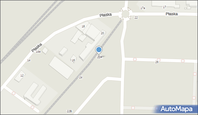 Toruń, Płaska, 22A, mapa Torunia