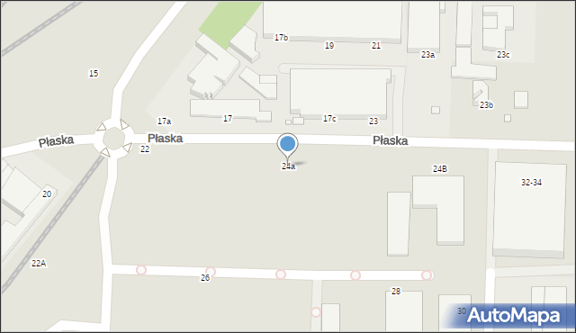 Toruń, Płaska, 24a, mapa Torunia