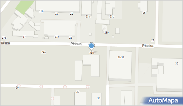 Toruń, Płaska, 24B, mapa Torunia