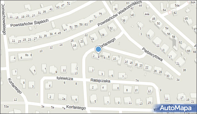 Toruń, Plebiscytowa, 4, mapa Torunia