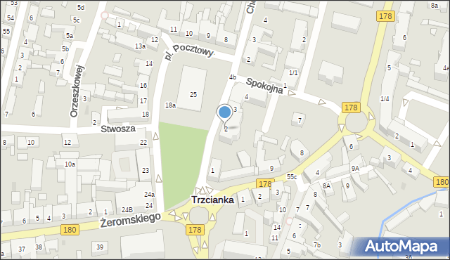 Trzcianka, Plac Pocztowy, 2, mapa Trzcianka