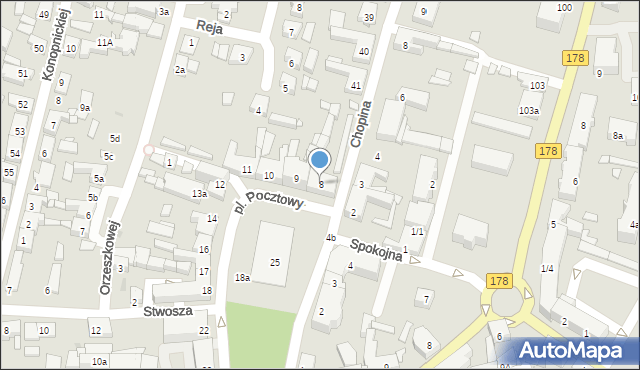 Trzcianka, Plac Pocztowy, 8, mapa Trzcianka