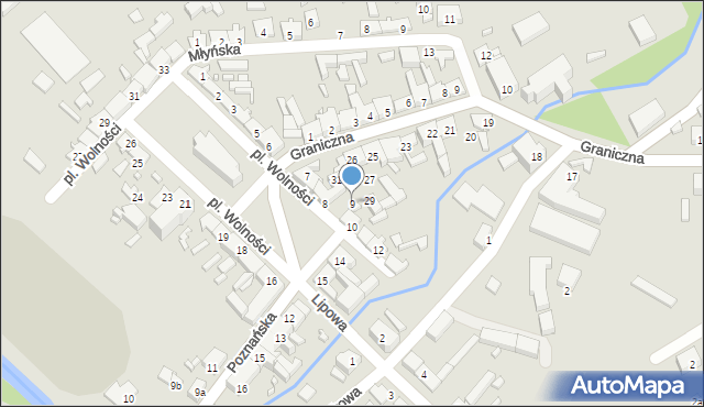 Trzciel, Plac Wolności, 9, mapa Trzciel
