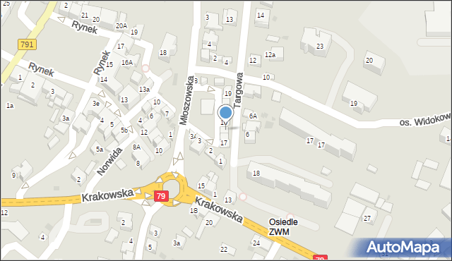 Trzebinia, Plac Targowy, 7, mapa Trzebinia