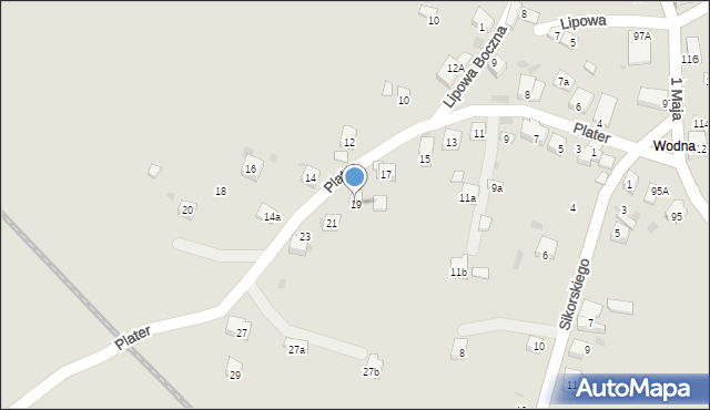 Trzebinia, Plater Emilii, 19, mapa Trzebinia