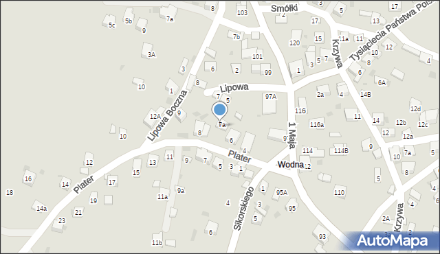 Trzebinia, Plater Emilii, 7a, mapa Trzebinia