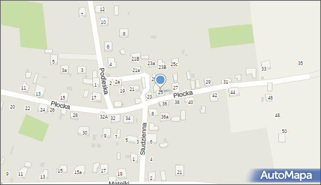 Trzebinia, Płocka, 25, mapa Trzebinia