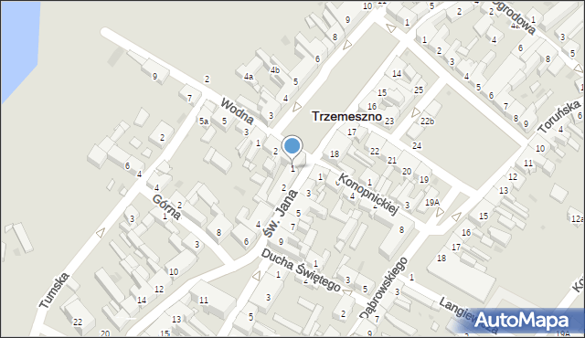 Trzemeszno, Plac Kilińskiego Jana, płk., 1, mapa Trzemeszno