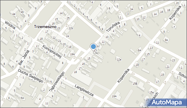 Trzemeszno, Plac Świętego Wojciecha, 14, mapa Trzemeszno