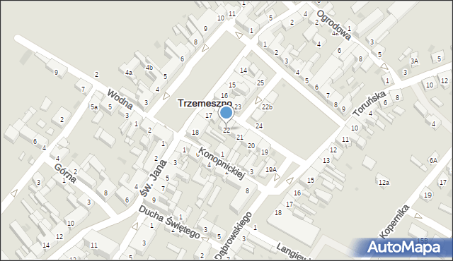 Trzemeszno, Plac Świętego Wojciecha, 22, mapa Trzemeszno