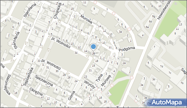Tuchola, Plac Wolności, 16, mapa Tuchola