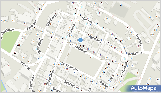 Tuchola, Plac Wolności, 7, mapa Tuchola