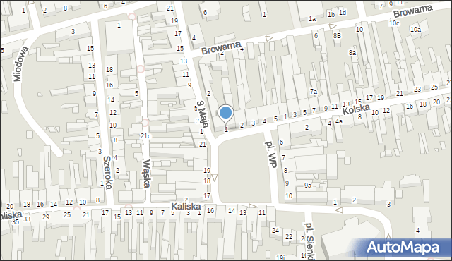 Turek, Plac Wojska Polskiego, 1, mapa Turka