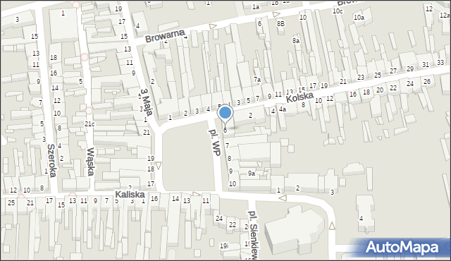 Turek, Plac Wojska Polskiego, 6, mapa Turka