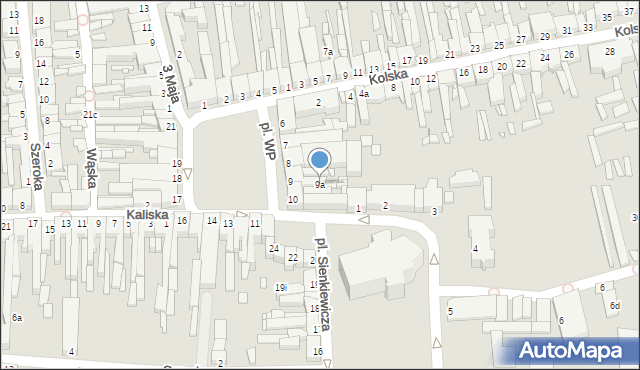 Turek, Plac Wojska Polskiego, 9a, mapa Turka