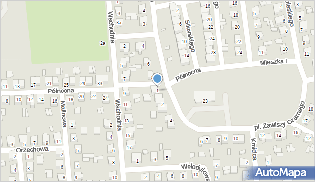 Turek, Plac Zawiszy Czarnego, 1, mapa Turka