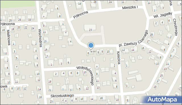 Turek, Plac Zawiszy Czarnego, 7, mapa Turka