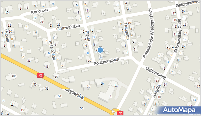 Turek, Plater Emilii, 9, mapa Turka