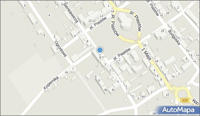 Twardogóra, Plac Piastów, 5, mapa Twardogóra