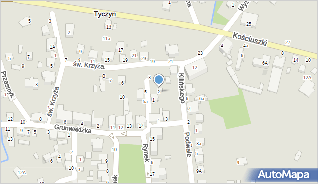 Tyczyn, Plac Wolności, 2, mapa Tyczyn