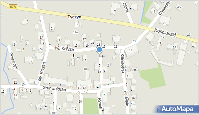 Tyczyn, Plac Wolności, 4, mapa Tyczyn