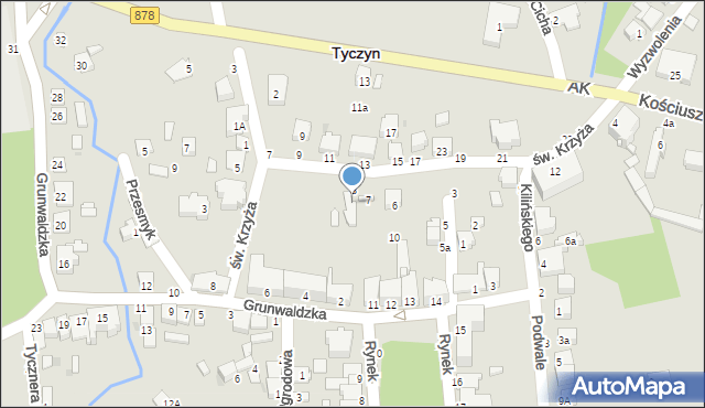 Tyczyn, Plac Wolności, 9A, mapa Tyczyn