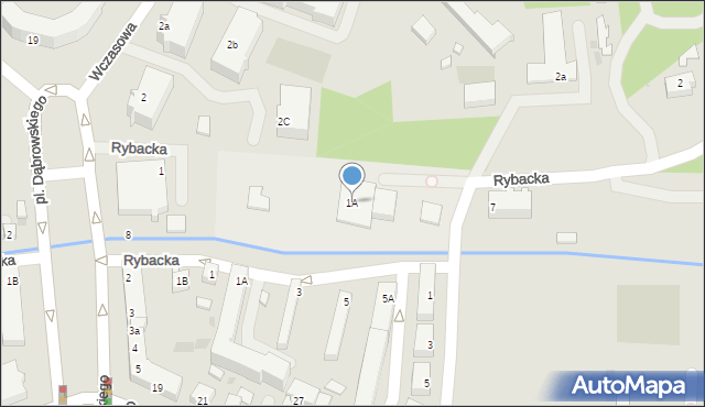 Ustka, Plac Dąbrowskiego Jarosława, gen., 1A, mapa Ustka