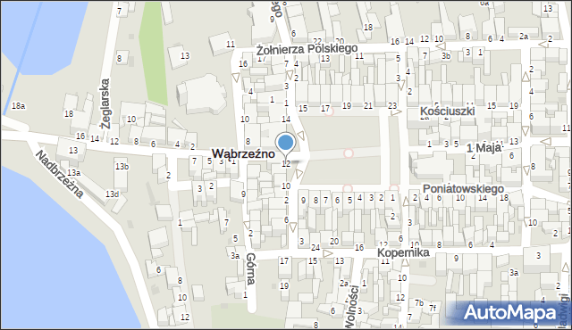 Wąbrzeźno, Plac Jana Pawła II, 12, mapa Wąbrzeźno