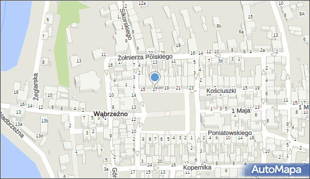 Wąbrzeźno, Plac Jana Pawła II, 17, mapa Wąbrzeźno