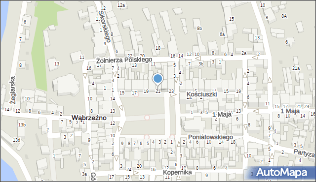 Wąbrzeźno, Plac Jana Pawła II, 21, mapa Wąbrzeźno