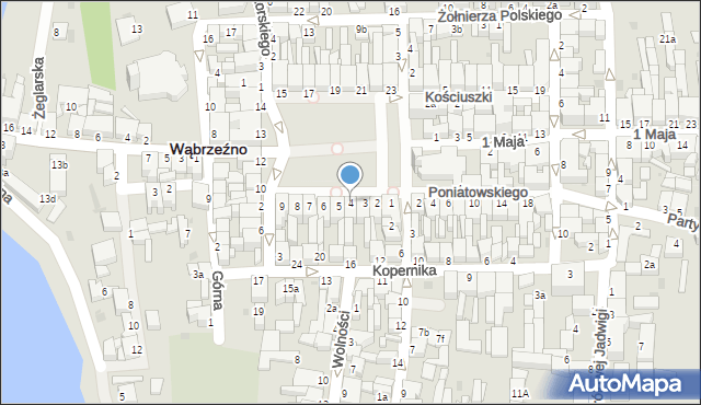 Wąbrzeźno, Plac Jana Pawła II, 4, mapa Wąbrzeźno
